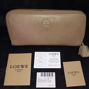 Loewe Gold Leather Wallet